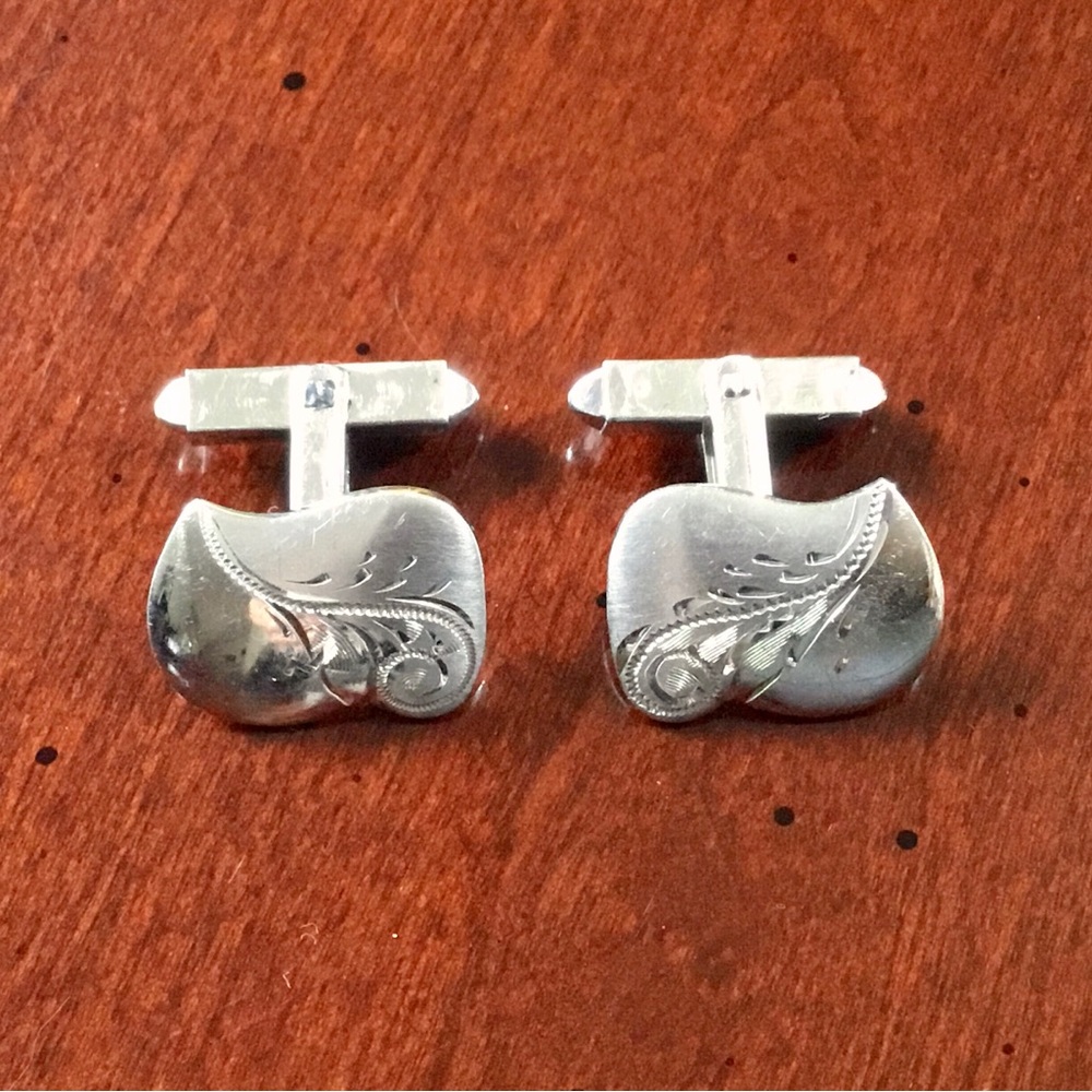Vintage Stainless Steel Cufflinks